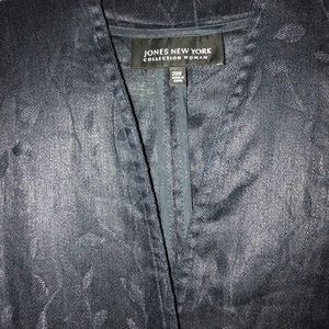 Jones New York Navy stylish, collarless Jacket